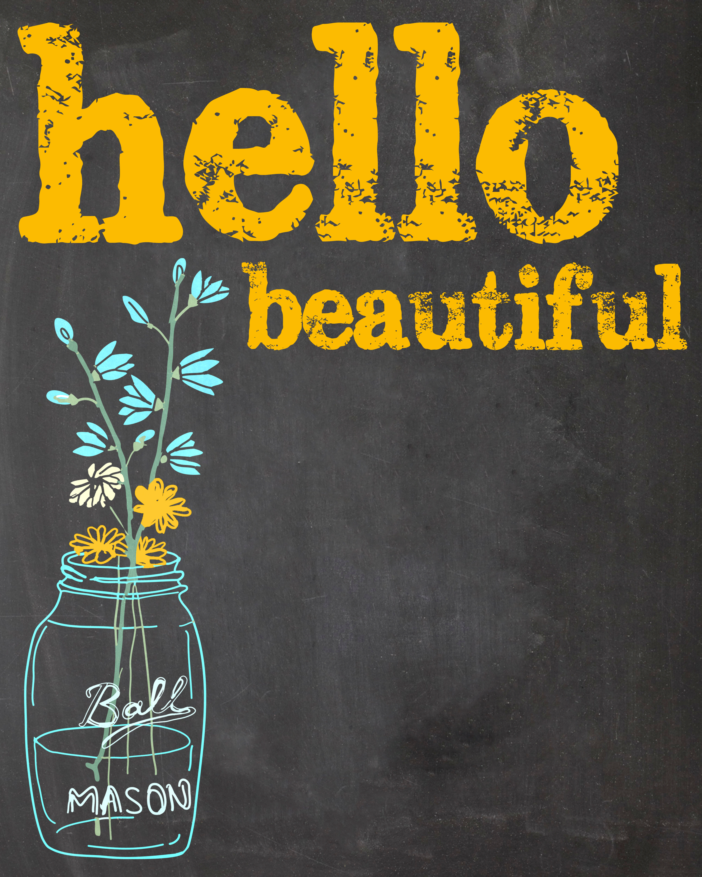 Hello Beautiful Free Printable